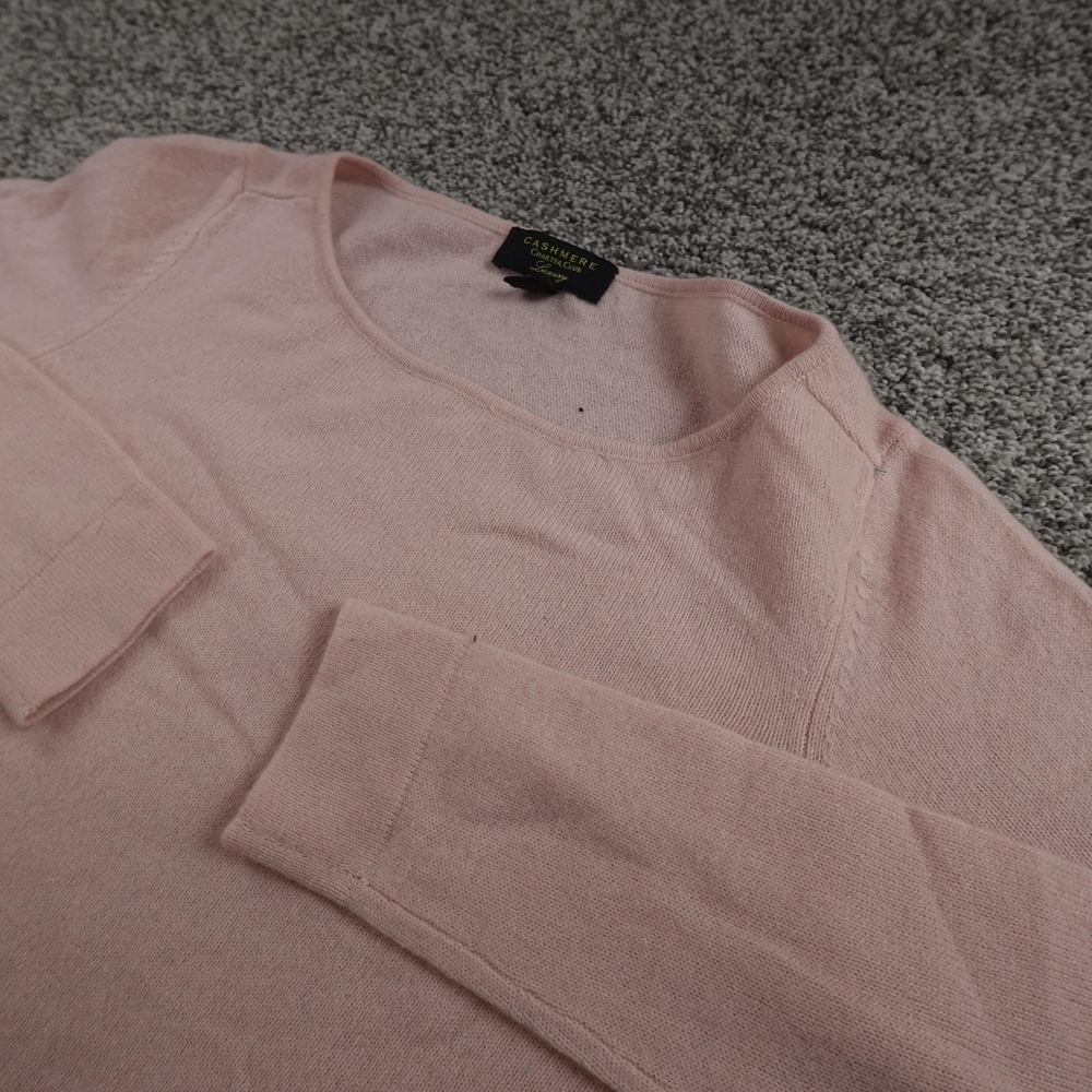 Charter Club Sweater Womens S Pink Cashmere Pullover Tunic Crewneck Cozy Soft